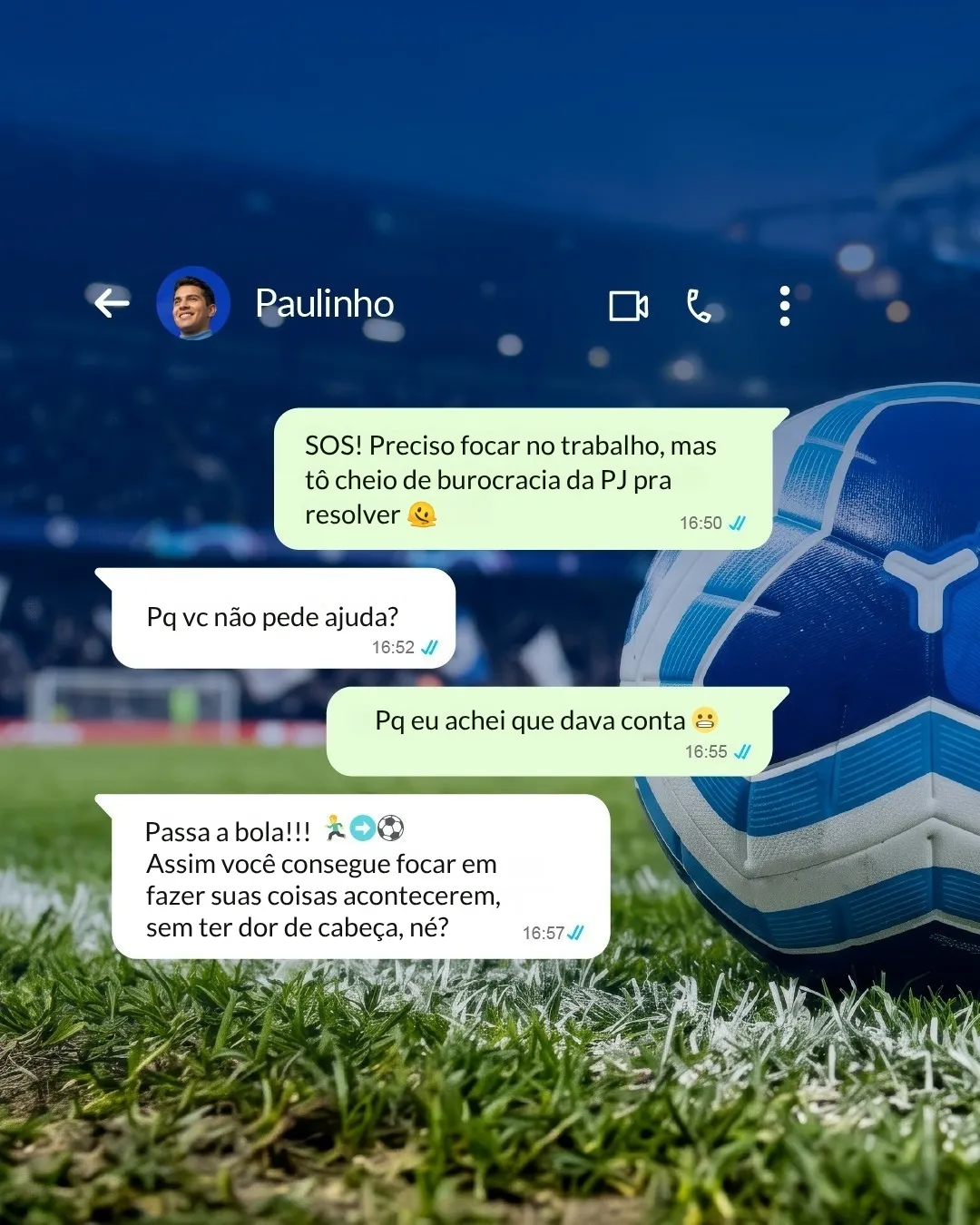Post do Instagram: conversa no WhatsApp sobre a Copa