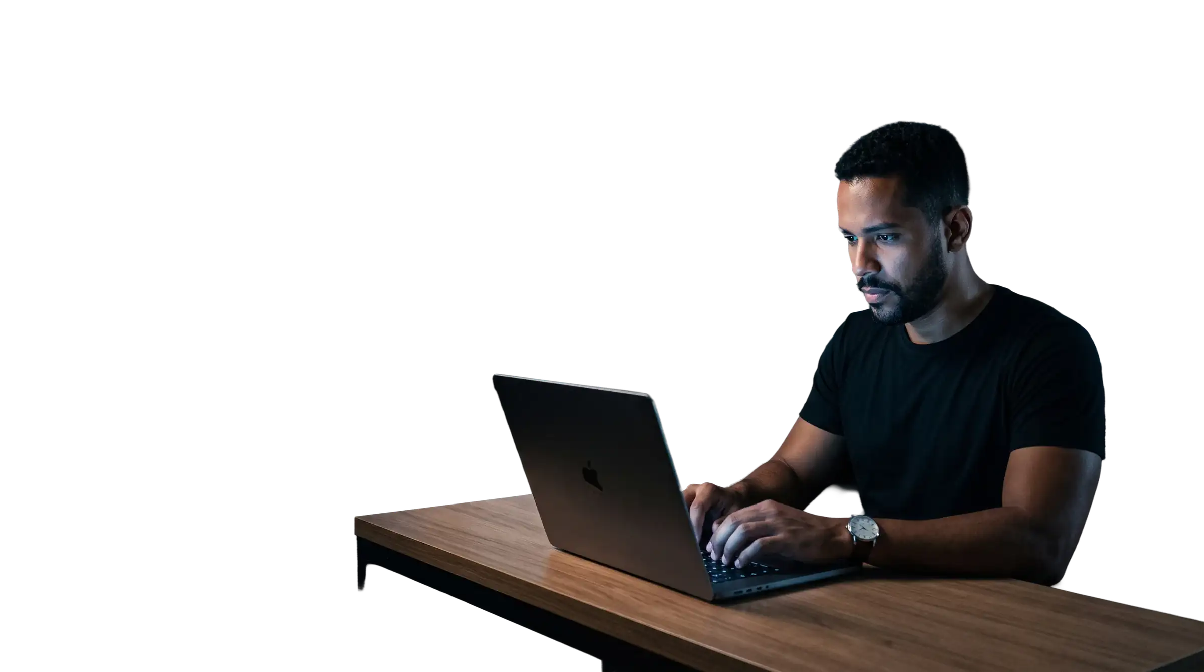 Pessoa trabalhando em um notebook